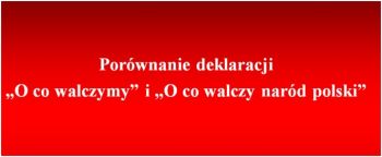 O co walczymy i O co walczy naród polski