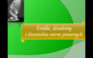 Źródła, dziedziny i hierarchia norm prawnych